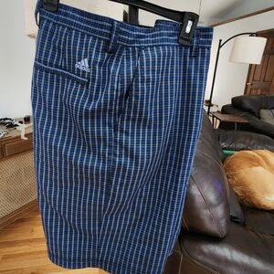 Adidas Blue Plaid  Golf Shorts size 38 x 11